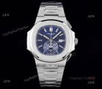 3K Factory Patek Philippe Nautilus Blue Dial Stainless Steel Case Swiss Luxury Replica Watch